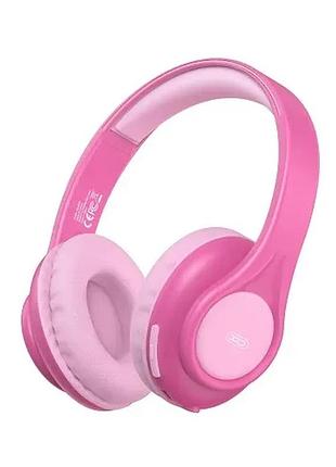 Наушники накладные xo be54 cartoon kids headphones розовые