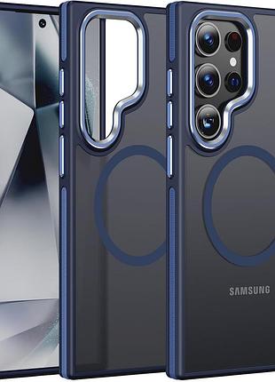 Kovasia магнитный чехол для samsung galaxy s24 ultra – совместим с magsafe, военная защита, бархатное покрытие