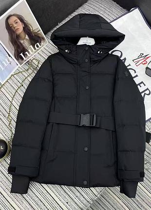 Жіночий пуховик moncler чорний куртка монклер