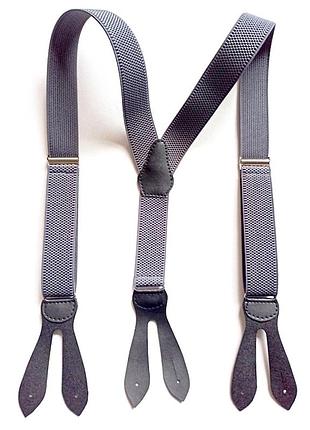 Підтяжки на гудзик сірі 3,5 см pnp-5836
