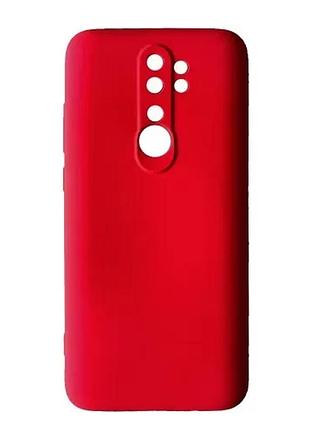 Чехол silicone case camera (no logo) для xiaomi redmi note 8 pro red