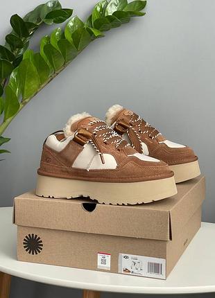 Женские зимние угги ugg astromel chestnut fur 36-40 замша, мех