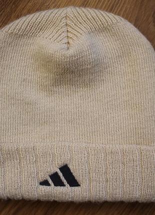 Винтажная шапка унисекс бини adidas vintage beanie y2k (2000 р.) made in taiwan 00s