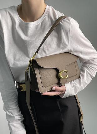 Сумка coach tabby shoulder bag 26  dark stone/gold 5