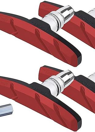 Гальмівні колодки v-brake (2 пари) – універсальні для гірських і шосейних велосипедів