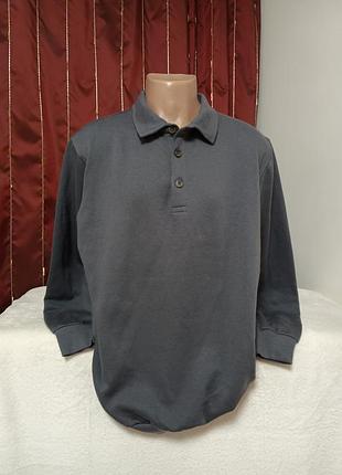 Мужская кофта свитшот графитового цвета cotton traders xl размер