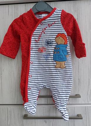 Брендовый человечек tu paddington для новорожденных