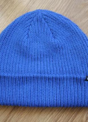 Шапка біні в'язана vans core basic cuff beanie синя 2