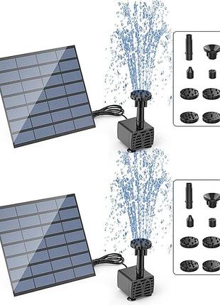 Солнечный фонтанный насос aisitin 1.5w (набор из 2 шт.) – для сада, пруда и купальные для птиц