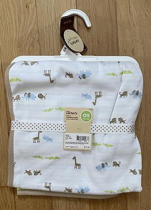 Пелюшка - легка ковдра carter's бавовняна двостороння safari striped blanket