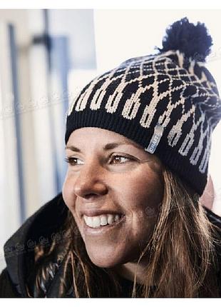 Зимова шапка craft snowflake hat унісекс з вовною та помпоном
