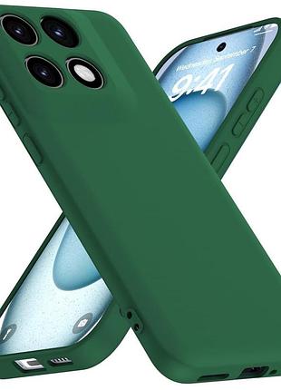 Чехол fiji full soft premium для motorola edge 70 fusion противоударный бампер с микрофиброй dark green