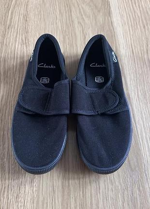 Кеди дитячі clarks чорні на липучці