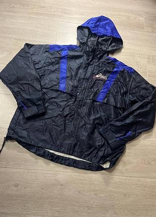 Мужская винтажная ветровка куртка asics hong kong