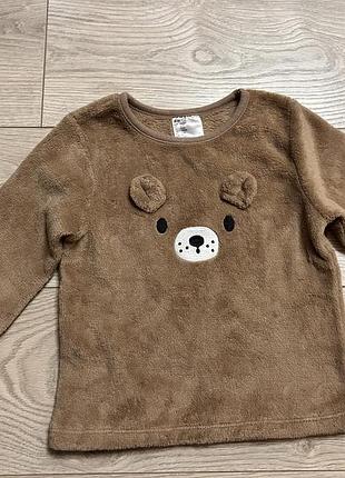 Дитяча кофта h&m коричнева з ведмедиком