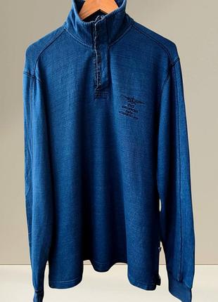 Мужской пуловер hajo authentic vintage 1/4 zip (размер m / 50) кофта под джинс.
