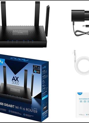 Гігабітний дводіапазонний маршрутизатор роутер wifi  cudy wi fi 6 wr3000