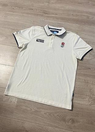 Мужское белое поло футболка canterbury england rugby