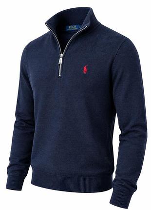 Свитер мужской polo ralph lauren men's classic cotton half zip sweater e221nv m