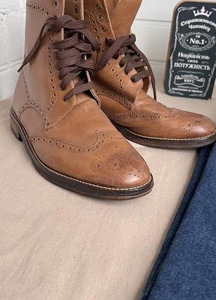 Черевики - броги чоловічі jasper conran genoa шкіряні коричневі 41 розмір
