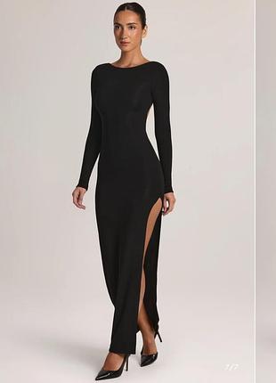 Эксклюзив! черное платье макси с открытой спиной oh polly kiah modal maxi dress редкий батальный размер uk 18 (xl-xxl)