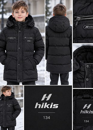 Зимняя куртка для мальчика hikis, размер 134 🖤