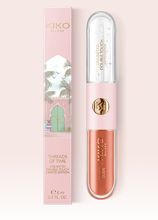 Помада блеск жидкий 2в1 unlimited double touch kiko milano. номер: 03