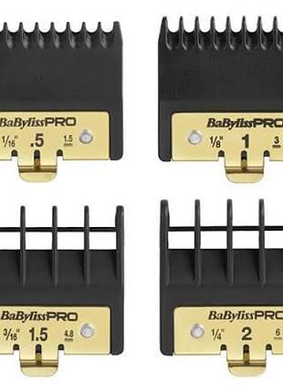 Набір преміум-насадок для тримера babyliss pro fxptge premium trimmer guards gold (1.5, 3, 4.8, 6 мм)