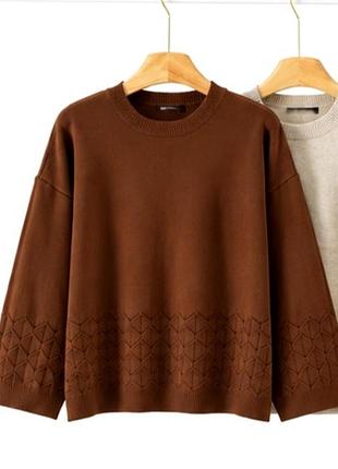 Шикарный плотный свитер, джемпер, palma, италия , р. xl/xxl, наш 48-54, терракотовый