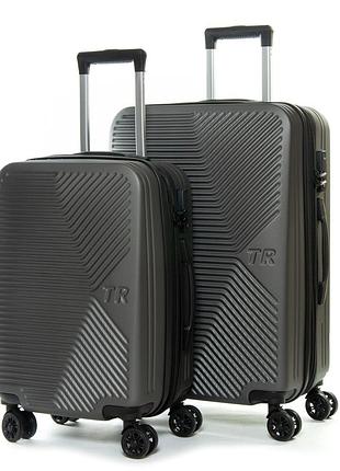 Podium дорожная чемодан 2/1 abs-пластик fashion 804 dark-grey распродажа