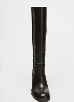 Zara кожаные сапоги 6