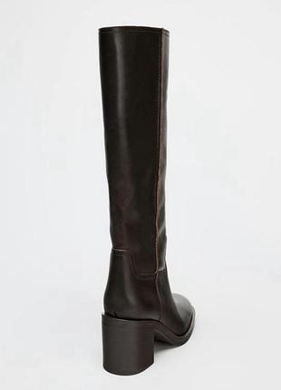 Zara кожаные сапоги 5