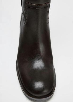 Zara кожаные сапоги 3