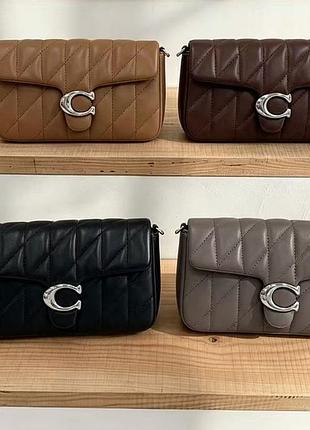 Стеганая сумка-кроссбоди coach, сумка коач через плечо, кросс боди коач в цветах