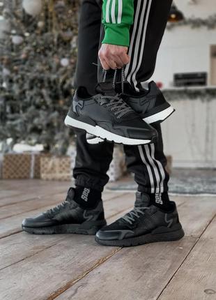 Мужские кроссовки adidas nite jogger black/white5 фото