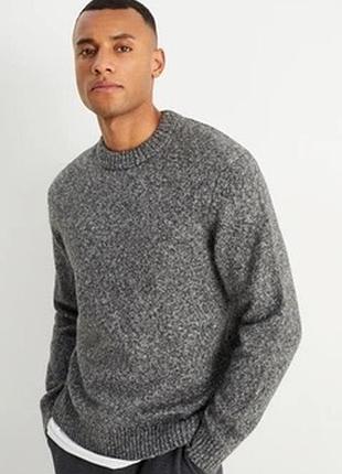 Светр чоловічий вовняний сірий j.crew