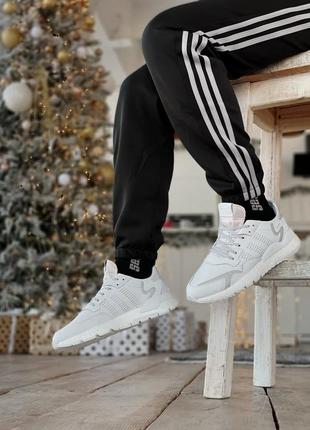 Мужские кроссовки adidas nite jogger  white1 фото