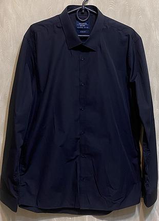 Чорна чоловіча сорочка f&f, р.50