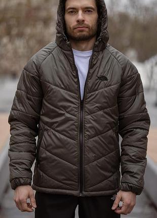 Демісезонна чоловіча куртка хакі the north face s-5xl