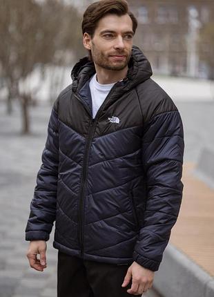 Куртка мужская демисезонная the north face черно-синяя s-5xl