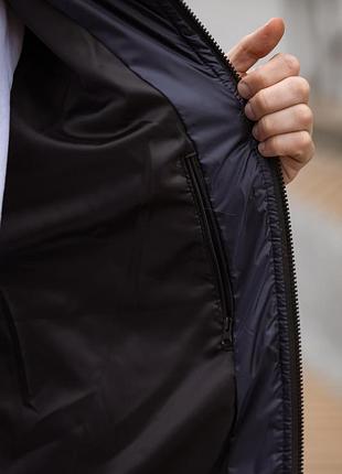 S-5xl мужская черно-синяя демисезонная куртка the north face