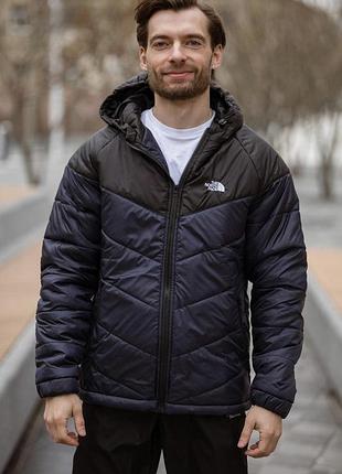 The north face куртка мужская черно-синяя демисезонная s-5xl