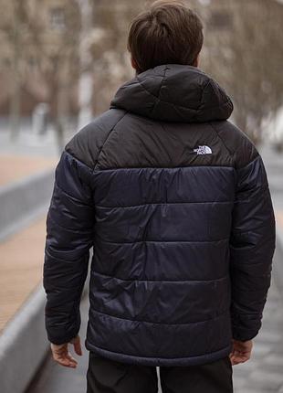 Демисезонная куртка мужская the north face черно-синяя s-5xl