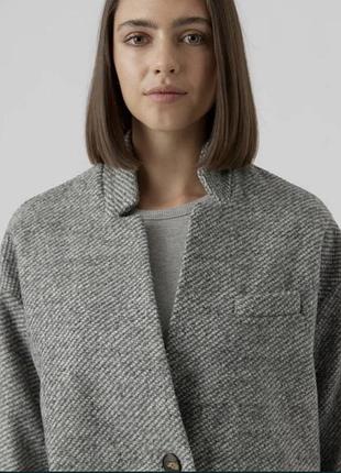 Жіноче пальто vero moda оверсайз сіре xxl