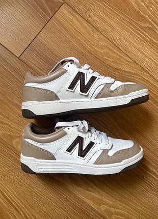 Кросівки new balance білі з коричневим