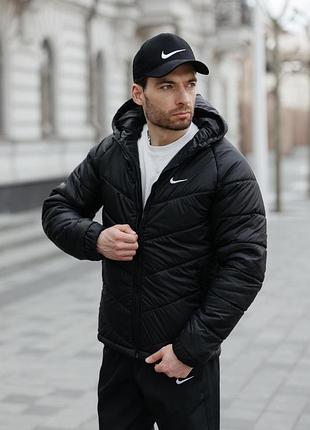 Куртка мужская nike motion черная s-4xl демисезонная