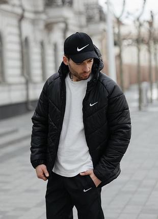 Nike motion черная куртка демисезонная s-4xl мужская