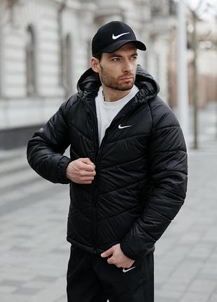 Nike motion демисезонная куртка черная мужская s-4xl