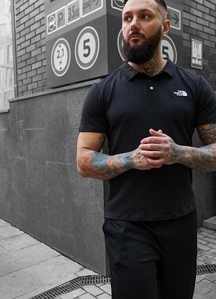 Чорне чоловіче поло the north face s-3xl