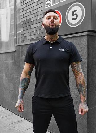 Поло the north face чоловіче чорне s-3xl